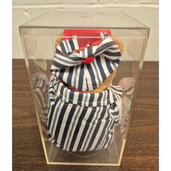 Vintage Ty Beanie Baby Baseball Bear Plush Toy in Display Case - Picture 4 of 7